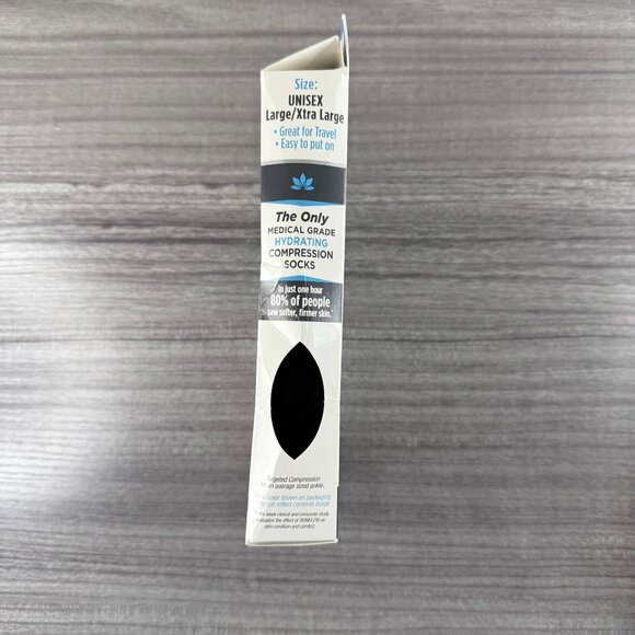 Skineez Medical Grade Hydrating Compression Socks Black Mild 10-15 mmHg  L/XL - Picture 4 of 4
